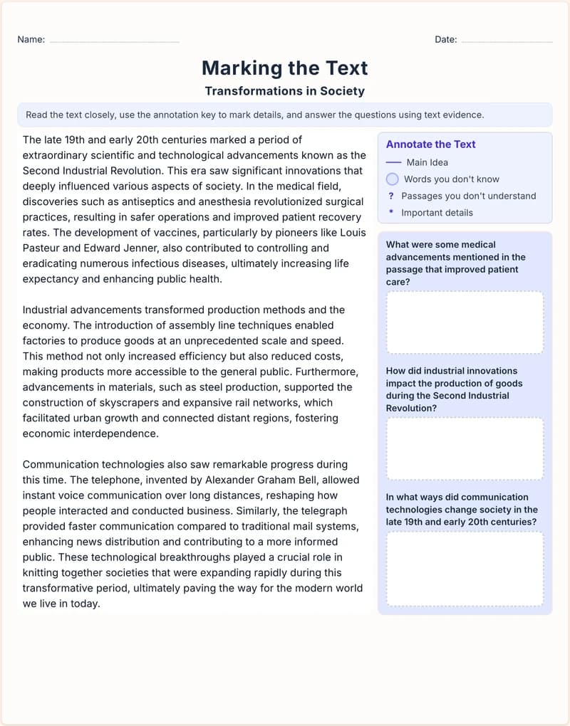 Marking the Text organizer preview