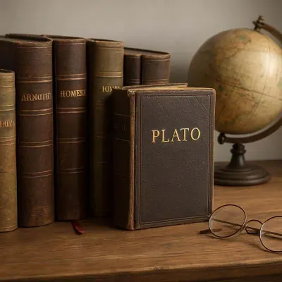 "The Great Books" image in realistic style.